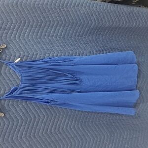 NWOT Blue Spagetti Strap Minii Fringe Dress